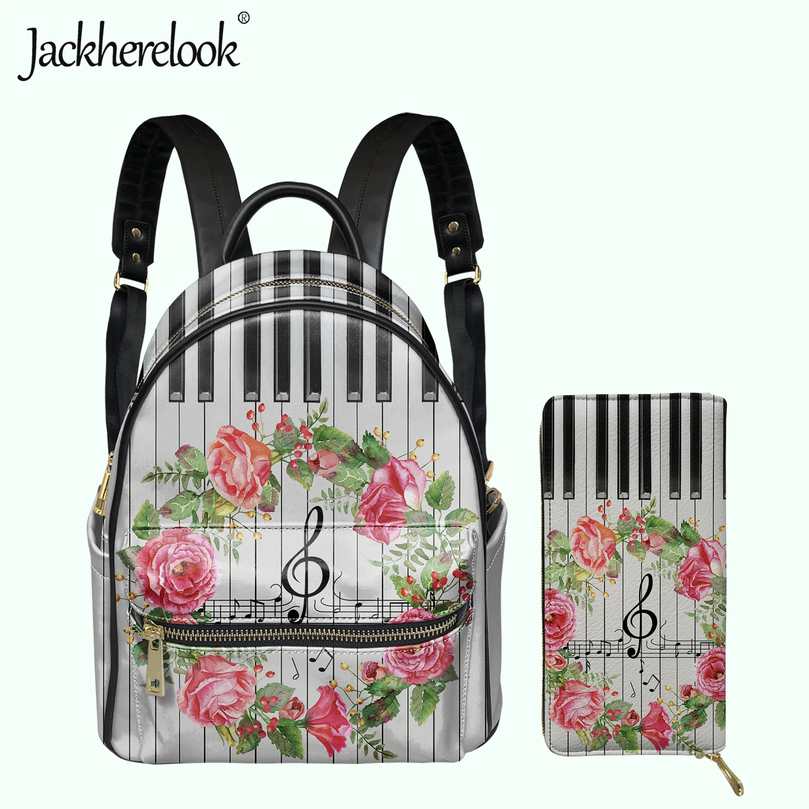 Jackherelook Pretty Floral Piano Musical Notes Pattern Girls School Bag Set PU Leather 2Set Women Backpack with Wallet Bolsa Hot
Jackherelook Pretty Floral Piano Musical Notes Pattern Girls School Bag Set PU Leather 2Set Women Backpack with Wallet Bolsa Hot