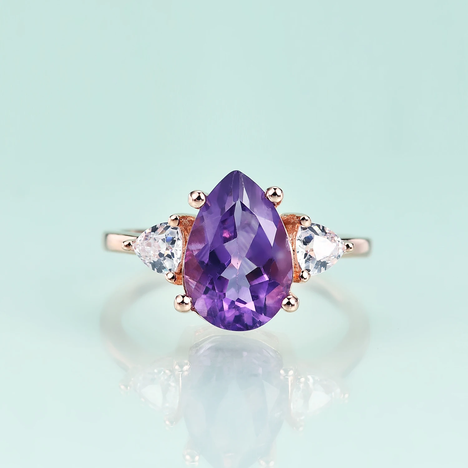 Gem's Beauty 14K Yellow Gold 8X12MM Natural Amethyst Rings 925 Sterling Silver Luxury Fine Jewelry Rings For Women Romantic Gift
Gem's Beauty 14K Yellow Gold 8X12MM Natural Amethyst Rings 925 Sterling Silver Luxury Fine Jewelry Rings For Women Romantic Gift