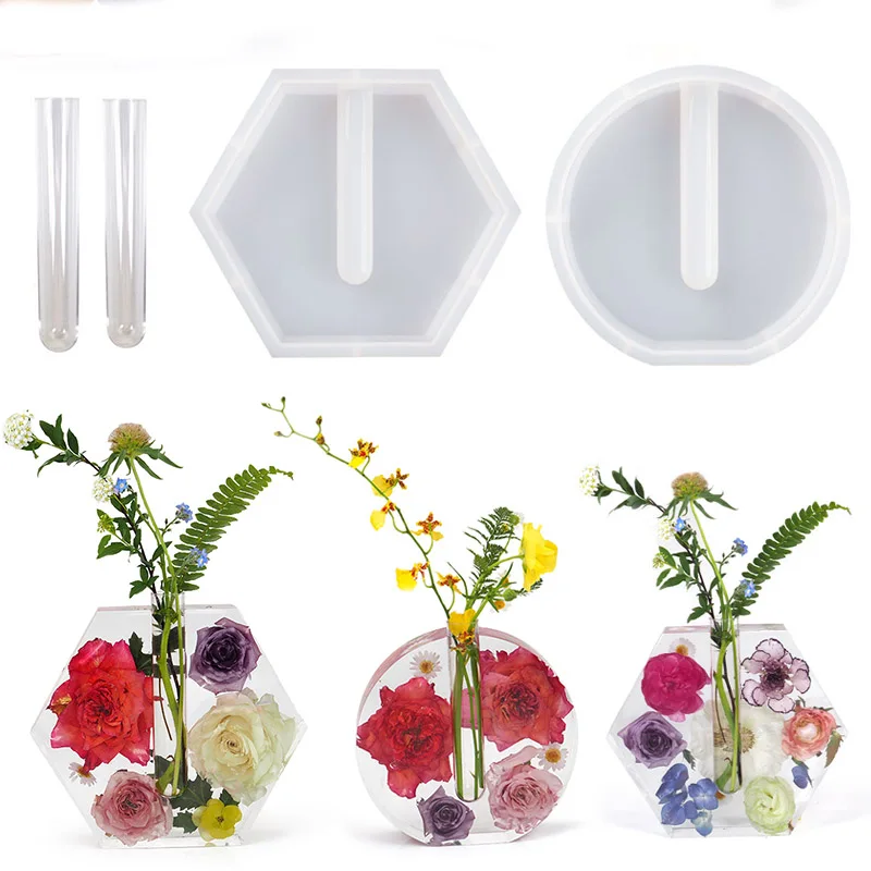 DIY Vase Epoxy Resin Mold Crystal Silicone Molds Flower Pot Hydroponic Epoxy Resin Crafts Making Tools Test Tube Vase Mirror
DIY Vase Epoxy Resin Mold Crystal Silicone Molds Flower Pot Hydroponic Epoxy Resin Crafts Making Tools Test Tube Vase Mirror
