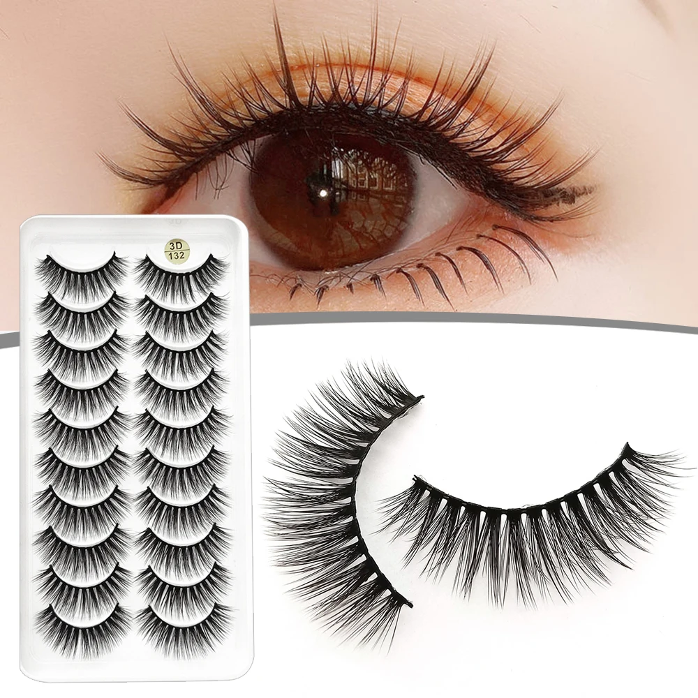 10Pairs 3D false eyelashes Natural Curly false eyelashes Women Girls Cosmetic Supplies
10Pairs 3D false eyelashes Natural Curly false eyelashes Women Girls Cosmetic Supplies