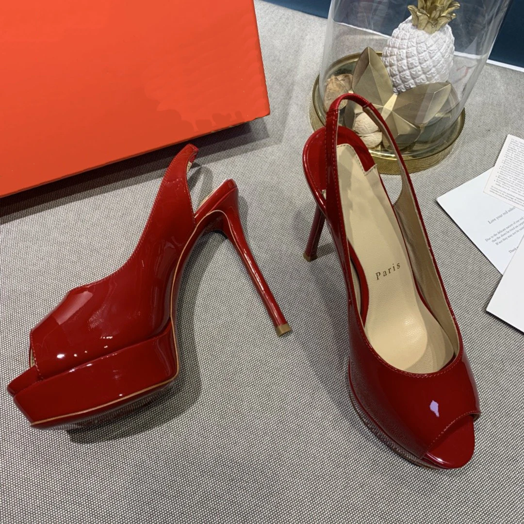 

Top Quality Women High Heels Luxury Fashion Ladies Crystal Glisten Red Soled Shoes Classic Retro Designer 10cm High heel 0678HJ