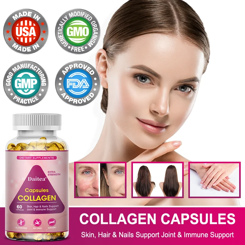 Daitea Collagen Supplement, Promotes Joint Health, Anti-aging, Nourishes Hair, Moisturizes Skin, Improves Firmness and Nails
Daitea Collagen Supplement, Promotes Joint Health, Anti-aging, Nourishes Hair, Moisturizes Skin, Improves Firmness and Nails