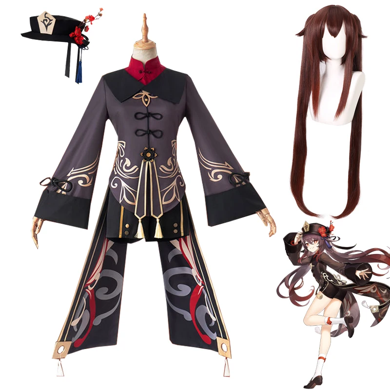 Genshin Impact Hu Tao Cosplay Costume Anime Game Hutao Uniform Dress Wig Chinese Style Halloween Costumes for Women
Genshin Impact Hu Tao Cosplay Costume Anime Game Hutao Uniform Dress Wig Chinese Style Halloween Costumes for Women