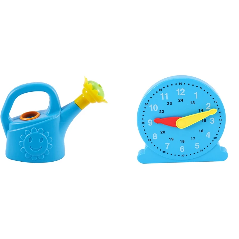 Cute Cartoon Home Garden Watering Can With Cognition Clock Learn Time Clock Early Education Toys
Cute Cartoon Home Garden Watering Can With Cognition Clock Learn Time Clock Early Education Toys