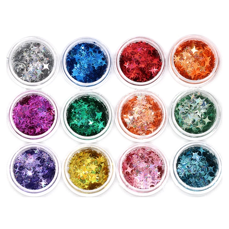 Q1QD 12box 3D Nail Art Decals Four-Angle Star Sequins Nails Stickers DIY Decoration Accessories for Women Girls
Q1QD 12box 3D Nail Art Decals Four-Angle Star Sequins Nails Stickers DIY Decoration Accessories for Women Girls
