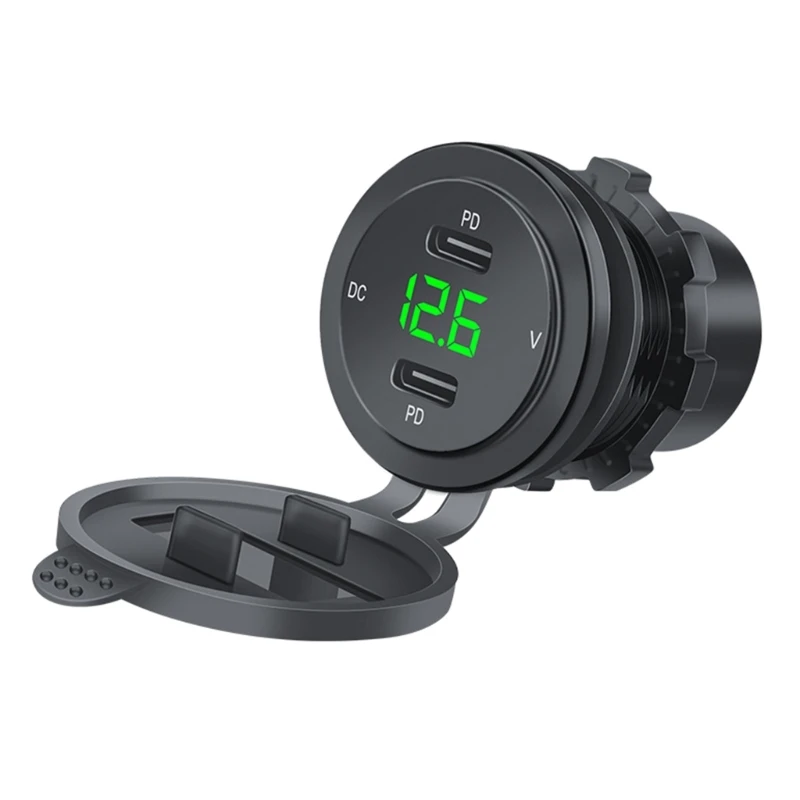 Модифицированные зарядные устройства для мотоциклов Twin Type-C QC3.0, светодиодные зарядные устройства с вольтметром, розетка
Модифицированные зарядные устройства для мотоциклов Twin Type-C QC3.0, светодиодные зарядные устройства с вольтметром, розетка