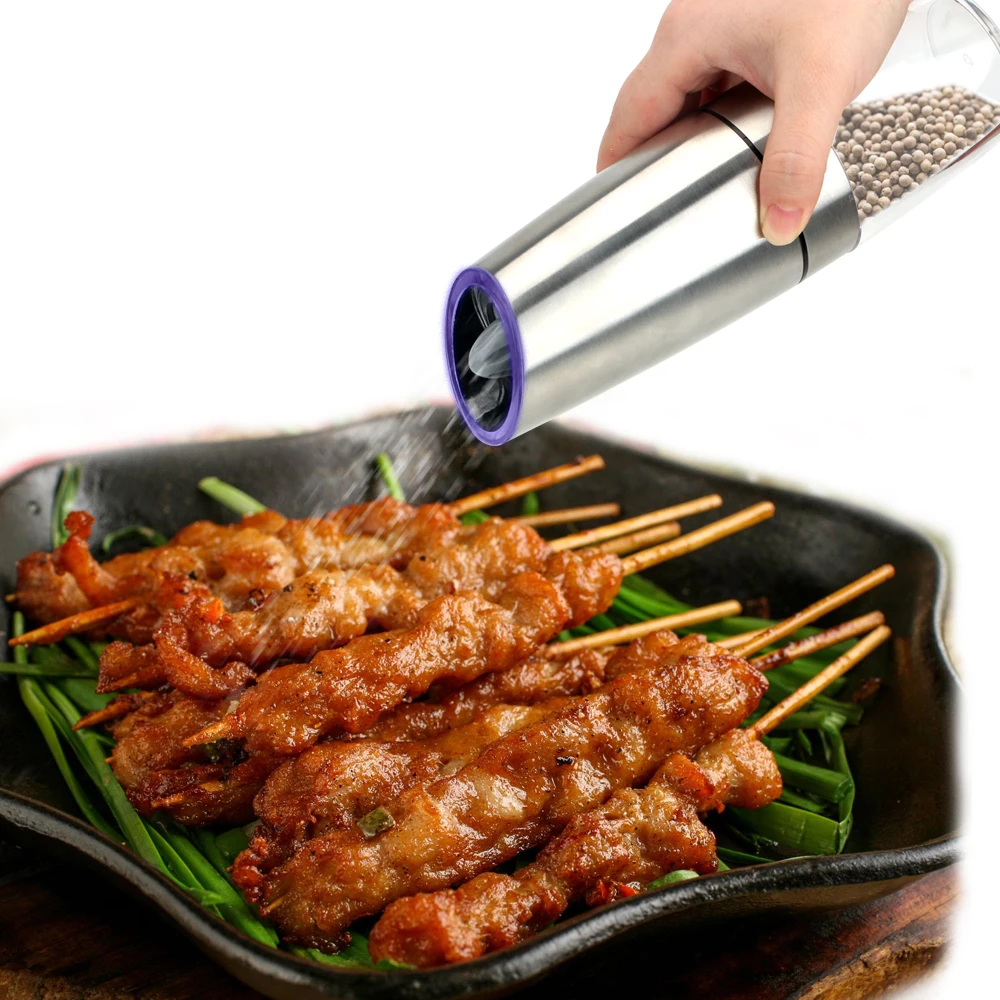Gravity Sensor Ceramic Grinder Pepper Shaker Salt Cumin Spice Mill with LED Light Automatic Electric Pepper Grinder
Gravity Sensor Ceramic Grinder Pepper Shaker Salt Cumin Spice Mill with LED Light Automatic Electric Pepper Grinder