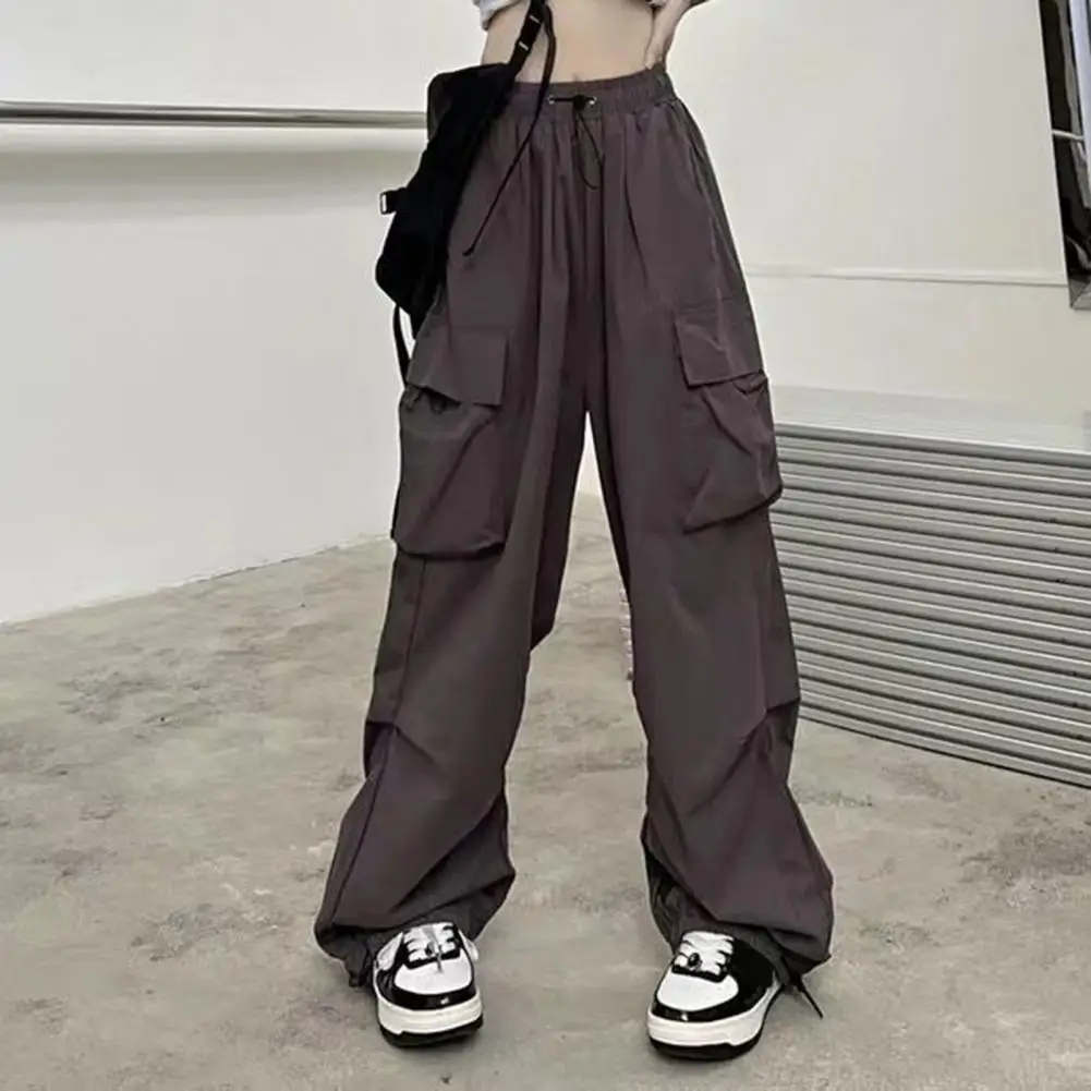 Women Cargo Pants Hip Hop Baggy Solid Color Multi Pockets Elastic Waist Match Top Loose Breathable Lady Trousers Women Clothes
Women Cargo Pants Hip Hop Baggy Solid Color Multi Pockets Elastic Waist Match Top Loose Breathable Lady Trousers Women Clothes