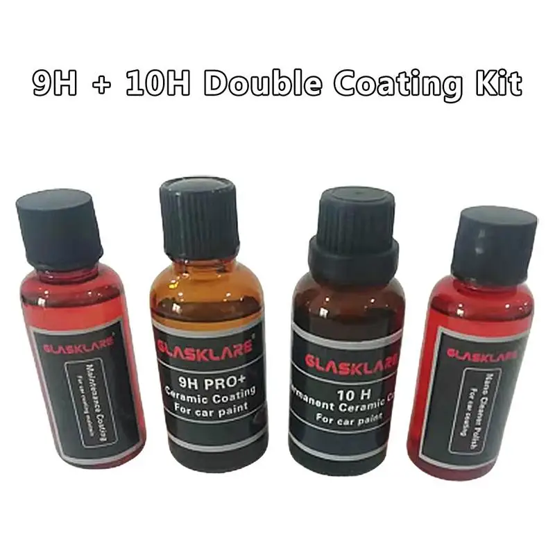 Double Coating Kit 9H 10H Auto Ceramic Nano Paint Liquid Glass car Ceramic Coating for Glass water Car Polish Nanos Coatings
Double Coating Kit 9H 10H Auto Ceramic Nano Paint Liquid Glass car Ceramic Coating for Glass water Car Polish Nanos Coatings