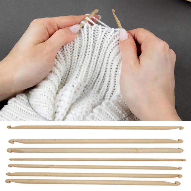 Double End Bamboo Crochet Hook Soft Handle Knitting Needles Set Accessories Comfortable For Beginners Household DIY Craft Lover
Double End Bamboo Crochet Hook Soft Handle Knitting Needles Set Accessories Comfortable For Beginners Household DIY Craft Lover