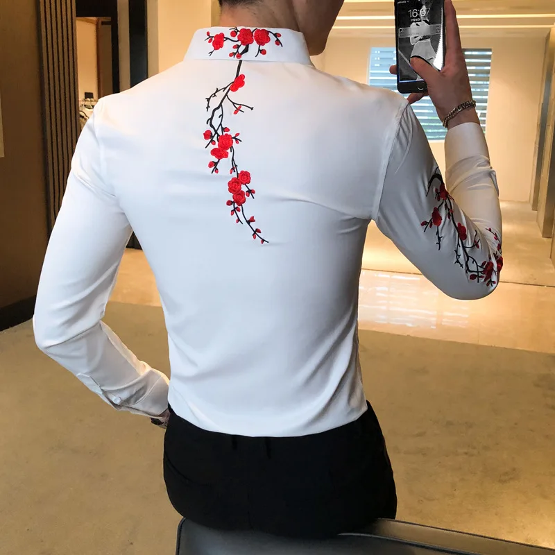 Spring and Autumn Men's Black White Korean Slim Fit Chinese Style Digital Printing Long Sleeved Shirt Casual Cardigan Trend
Spring and Autumn Men's Black White Korean Slim Fit Chinese Style Digital Printing Long Sleeved Shirt Casual Cardigan Trend
