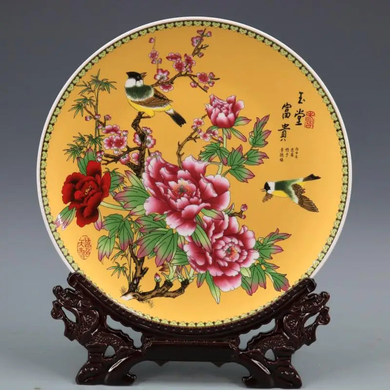 Exquisite pastel rich jade hall beautiful pattern porcelain plate implies beautiful handicrafts worth collecting
Exquisite pastel rich jade hall beautiful pattern porcelain plate implies beautiful handicrafts worth collecting