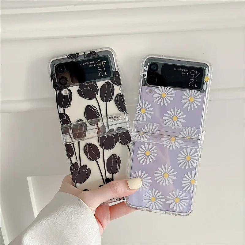 Fashion Korean Daisy Tulip Transparent Phone Case for Samsung Galaxy Z Flip 3 5G Hard PC Back Cover for ZFlip3 Case Shell
Fashion Korean Daisy Tulip Transparent Phone Case for Samsung Galaxy Z Flip 3 5G Hard PC Back Cover for ZFlip3 Case Shell