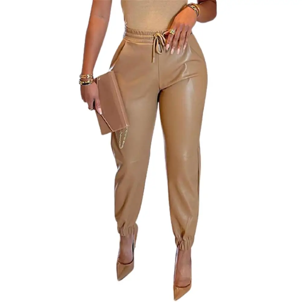 Streetwear Faux Leather Pants Causal Pencil Pants Woman Solid Color PU Leather Bottomed Trousers Spring Summer
Streetwear Faux Leather Pants Causal Pencil Pants Woman Solid Color PU Leather Bottomed Trousers Spring Summer