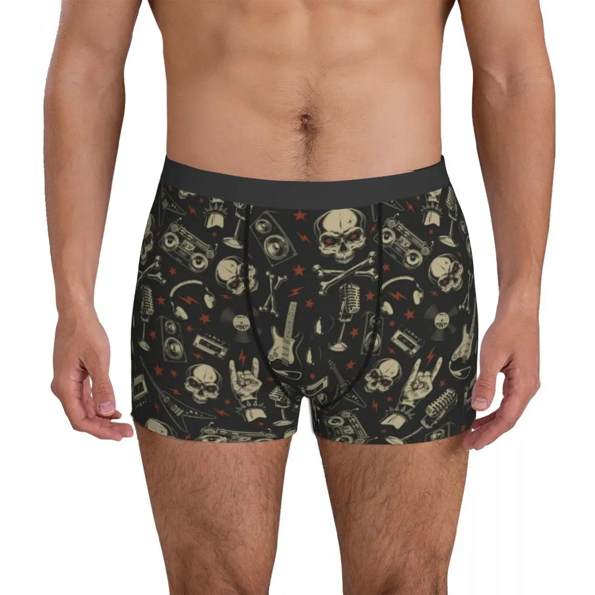 Metal Music Skull Underwear Rock Grunge Punk Males Boxer Brief Cute Boxershorts Trenky Printing Large Size Panties
Metal Music Skull Underwear Rock Grunge Punk Males Boxer Brief Cute Boxershorts Trenky Printing Large Size Panties