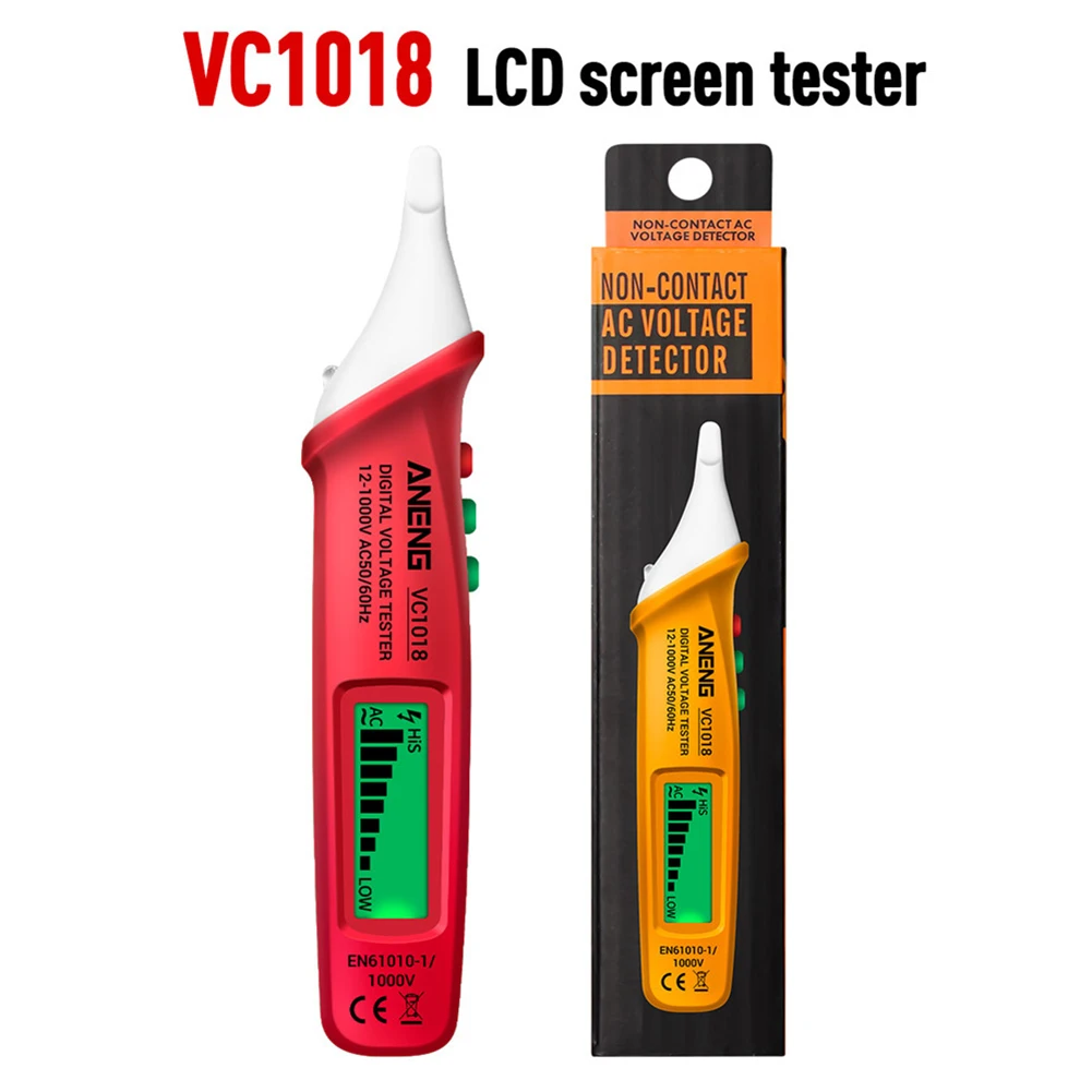 ANENG VC1018 Electric Sensor AC Voltage Meter 1000V Buzzer Detector Tester Pen Frequency Current Voltage Factor Meter
ANENG VC1018 Electric Sensor AC Voltage Meter 1000V Buzzer Detector Tester Pen Frequency Current Voltage Factor Meter