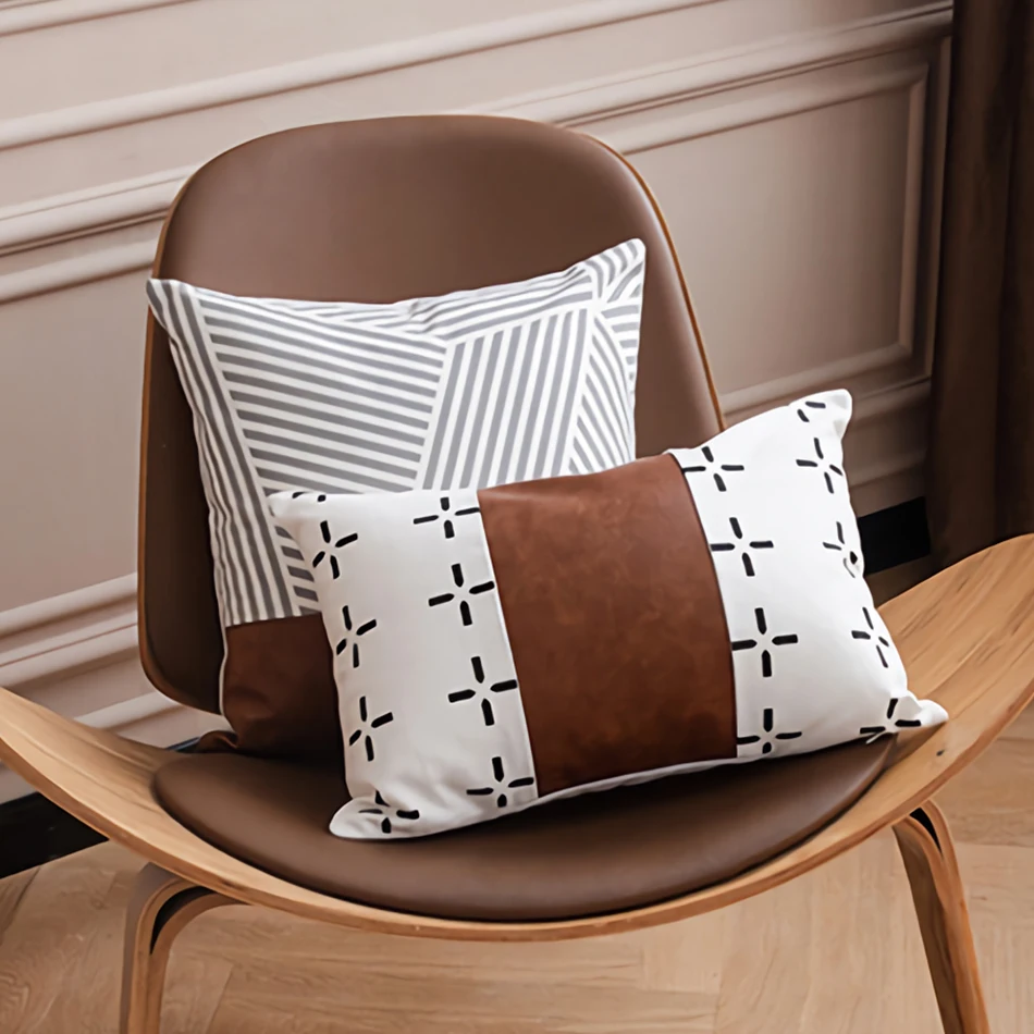 Sofa Pillow Cover Cotton Canvas Printed Cushion Cover Brown Faux Leather Cotton for Couch Bed Living Room Home Decor
Sofa Pillow Cover Cotton Canvas Printed Cushion Cover Brown Faux Leather Cotton for Couch Bed Living Room Home Decor