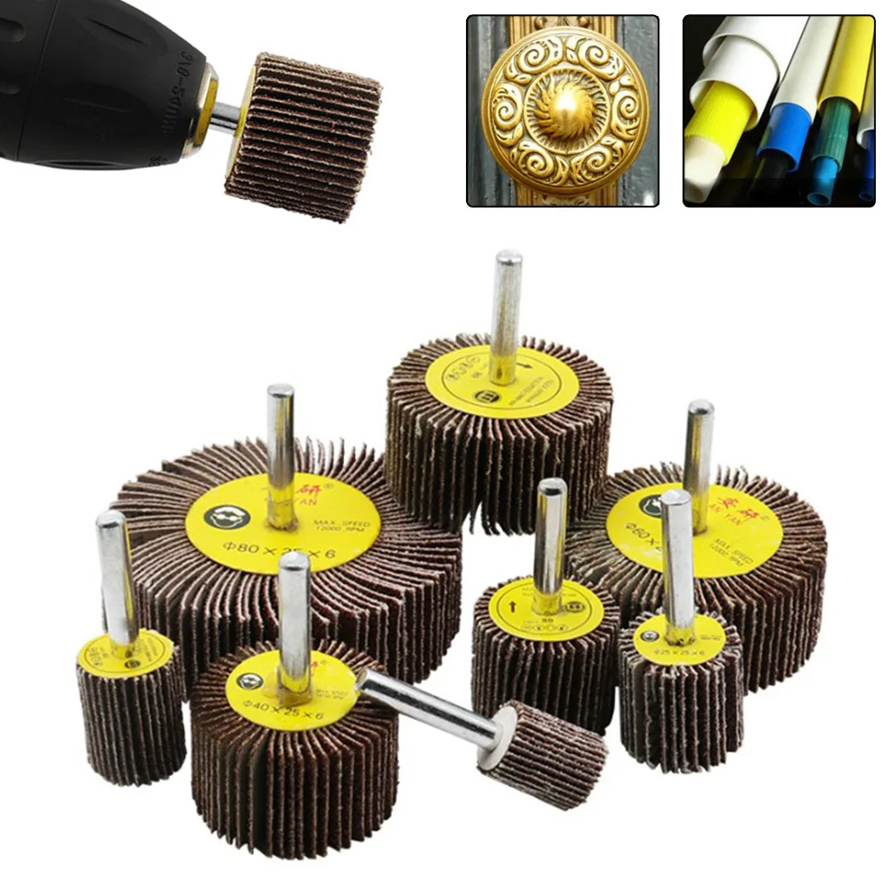 8pcs Flap Wheel Discs 15-80mm 80Grit Sanding Abrasive Grinding Wheel Sandpaper For Electric Drill Engraving Beveling Power Tools
8pcs Flap Wheel Discs 15-80mm 80Grit Sanding Abrasive Grinding Wheel Sandpaper For Electric Drill Engraving Beveling Power Tools