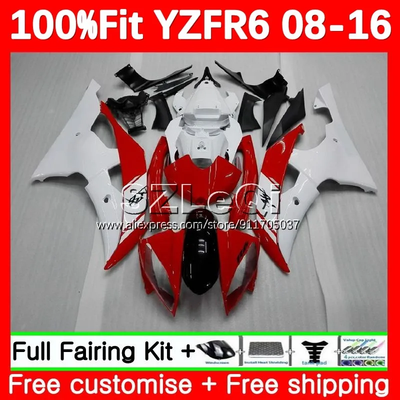 RED WHITE Injection Body For YAMAHA YZF-R6 YZF600 YZF R6 600 R 6 CC YZFR6 08 09 10 11 12 2013 2014 2015 2016 Fairing 125LQ.18
RED WHITE Injection Body For YAMAHA YZF-R6 YZF600 YZF R6 600 R 6 CC YZFR6 08 09 10 11 12 2013 2014 2015 2016 Fairing 125LQ.18