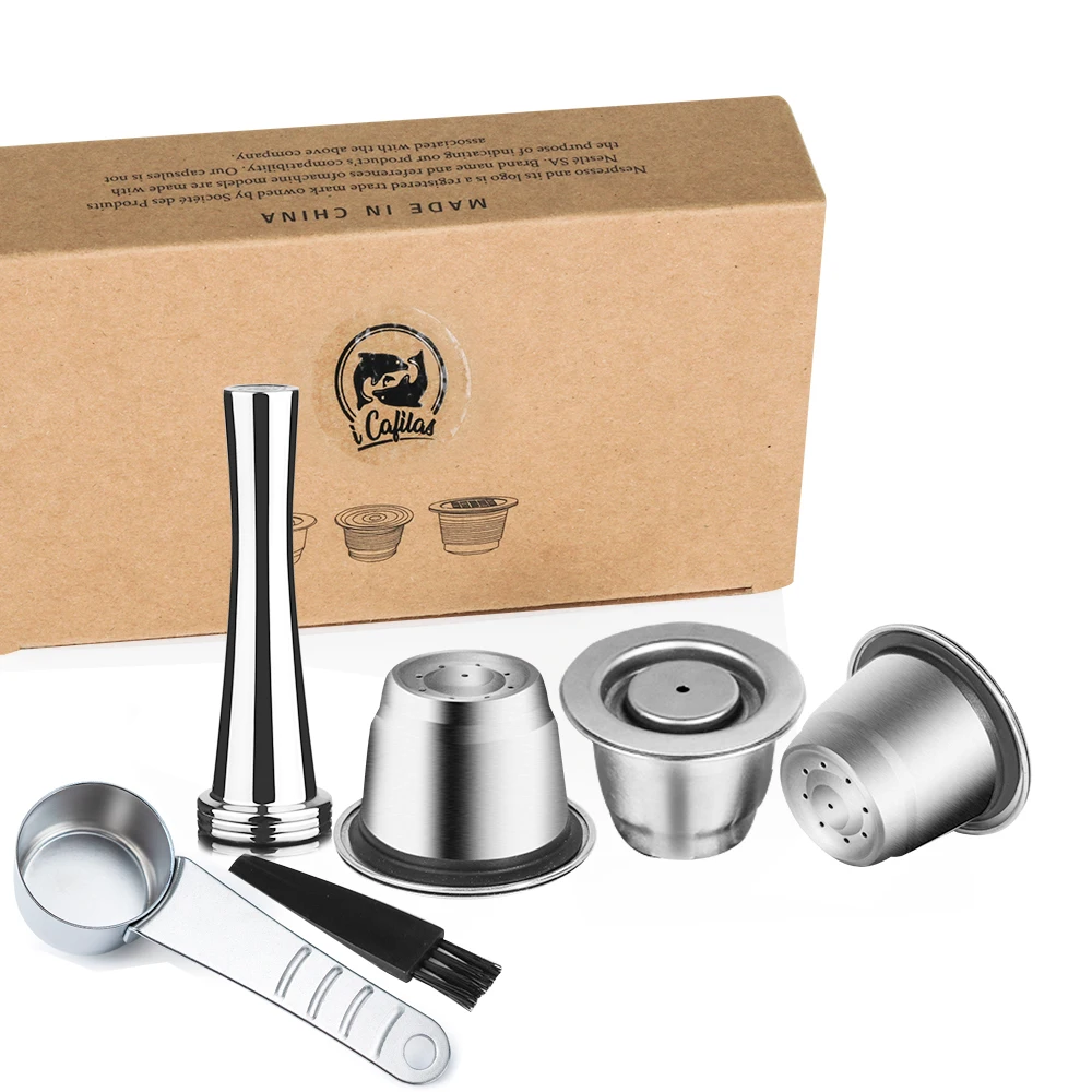 Reutilisable Coffee Machine Pod Filters Cafe For Icafilas Nespresso Coffee Stainless Reusable Cup Eco-friendly Steel Capsule
Reutilisable Coffee Machine Pod Filters Cafe For Icafilas Nespresso Coffee Stainless Reusable Cup Eco-friendly Steel Capsule