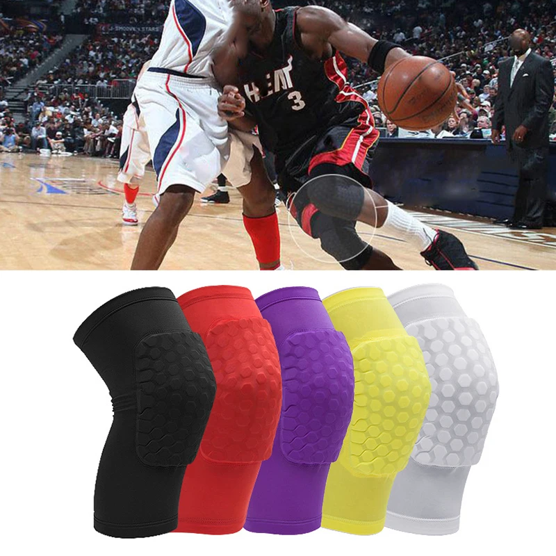 

Basketball Knee Pads Protector Compression Sleeve Honeycomb Foam Brace Anti-collision Kneepad Fitness Gear Volleyball Support 9