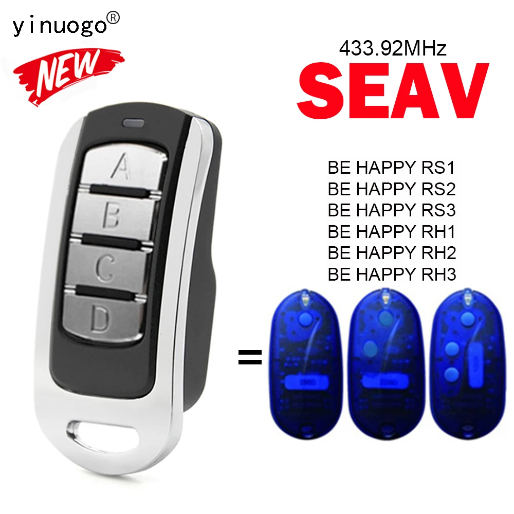 For SEAV BE HAPPY RS1 RS2 RS3 RH1 RH2 RH3 Garage Door Remote Control 433.92MHz Rolling Code SEAV Remote Control Trasnmitter
For SEAV BE HAPPY RS1 RS2 RS3 RH1 RH2 RH3 Garage Door Remote Control 433.92MHz Rolling Code SEAV Remote Control Trasnmitter