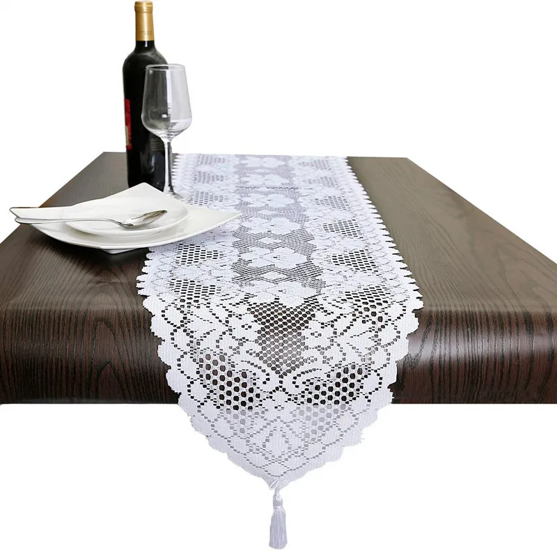 33x150cm Christmas White Lace Table Runner Tassels Flower Table Cover For Home Dinning Kitchen Tablecloth Wedding Party Supply
33x150cm Christmas White Lace Table Runner Tassels Flower Table Cover For Home Dinning Kitchen Tablecloth Wedding Party Supply