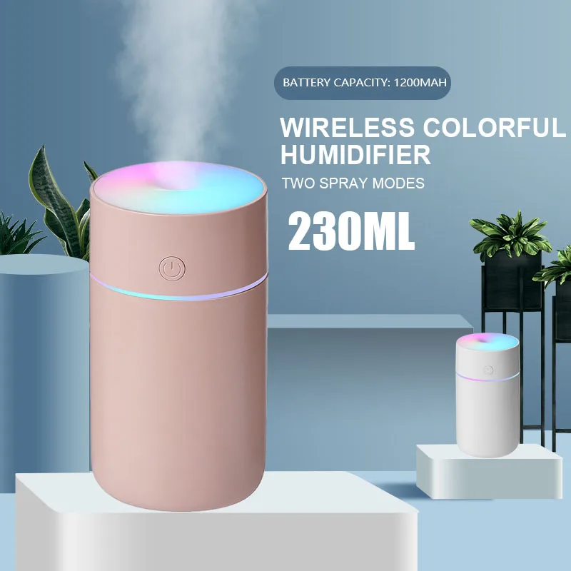 230ml Portable Mini Humidifier USB Rechargeable Aroma Essential Oil Diffuser LED Light Humidifier Air Freshener for Car Home
230ml Portable Mini Humidifier USB Rechargeable Aroma Essential Oil Diffuser LED Light Humidifier Air Freshener for Car Home