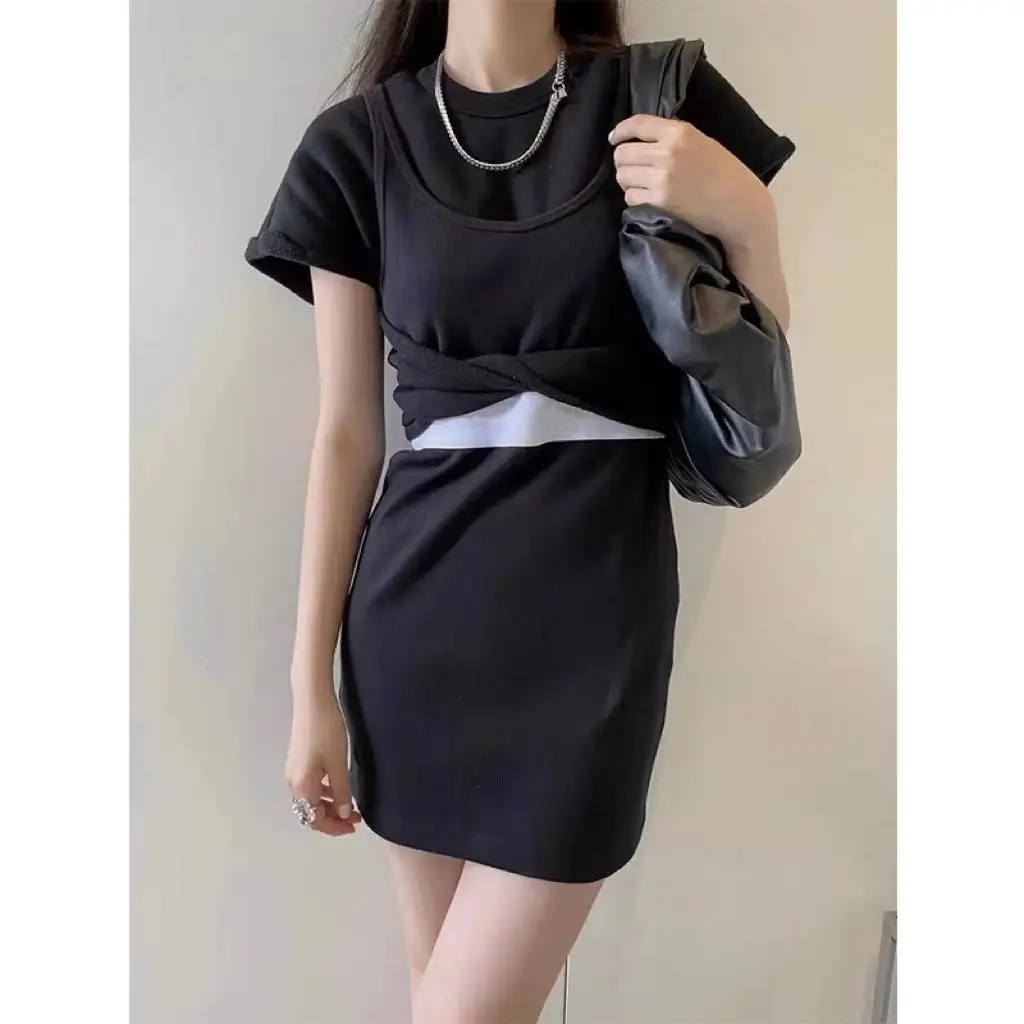 2024 Wang Fashion Luxury Tie Fit Design Short Sleeve Women's Black Round Neck Wrap Hip Sports Dress
2024 Wang Fashion Luxury Tie Fit Design Short Sleeve Women's Black Round Neck Wrap Hip Sports Dress