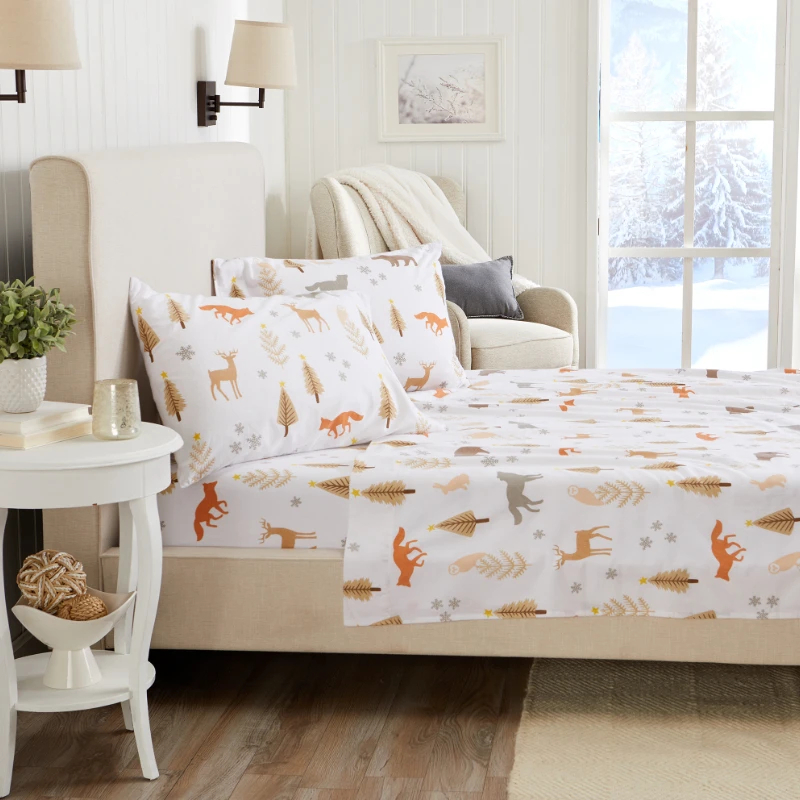 Printed Flannel Sheet Set (Twin, Roaming Animals) Fitted Cover Bed Sheet Bedding Sets
Printed Flannel Sheet Set (Twin, Roaming Animals) Fitted Cover Bed Sheet Bedding Sets