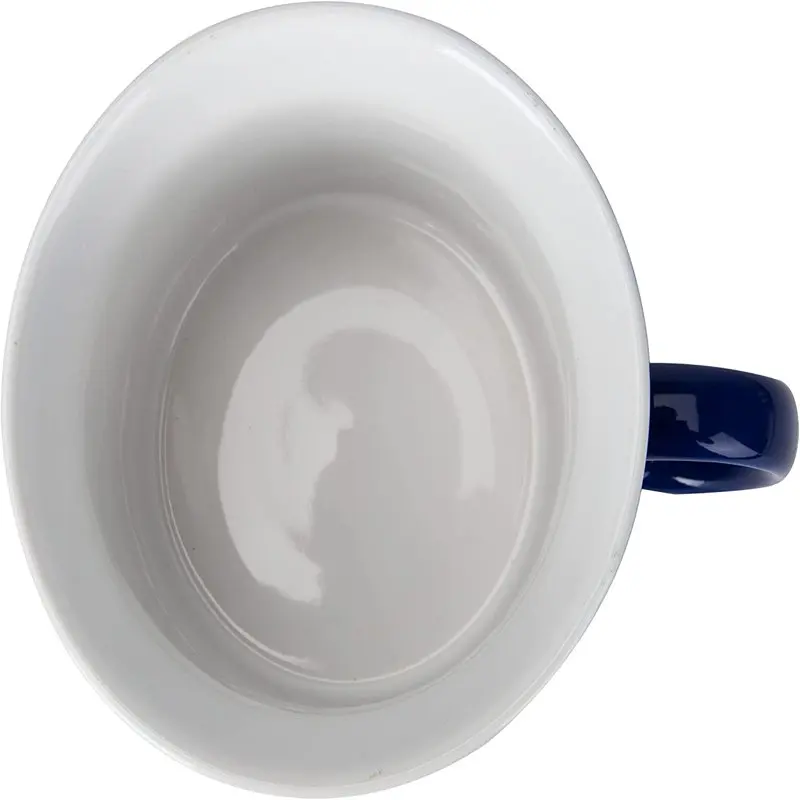 

High-Gloss Blue Exterior 22 Oz. Stoneware Ceramic Soup Mug with Handle and Lid, Microwave and Dishwasher Safe
