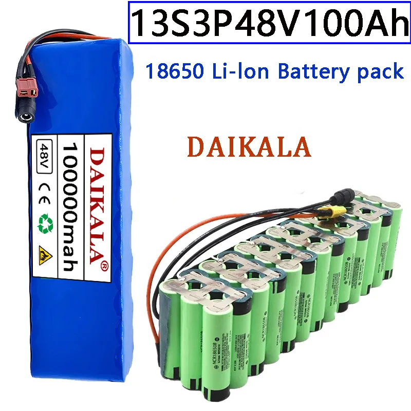 Daikala new 100% original 13S3P 48V 100Ah 1000W Li ion battery 54.6V Li ion electric scooter battery with BMS+charger T DC
Daikala new 100% original 13S3P 48V 100Ah 1000W Li ion battery 54.6V Li ion electric scooter battery with BMS+charger T DC