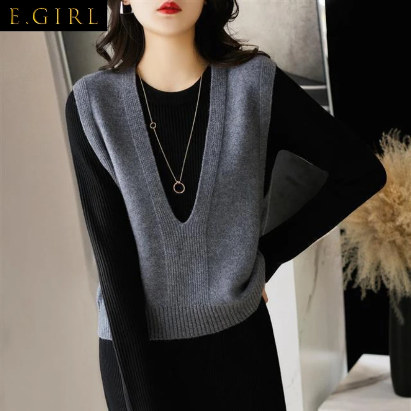 Женский свитер свободного покроя, модный однотонный простой Нежный Стильный элегантный базовый винтажный Универсальный Повседневный жиле...
Женский свитер свободного покроя, модный однотонный простой Нежный Стильный элегантный базовый винтажный Универсальный Повседневный жиле...