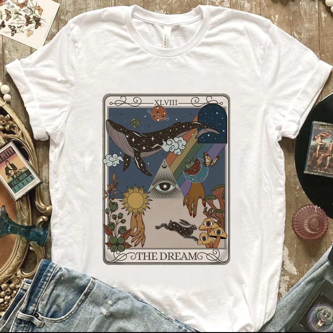 The Dream Tarot Card T-Shirt, Trippy Creepy Core Shirt, Mystical Witchy T-Shirt, Magical Dreamscape Tarot Lover oversized TShirt
The Dream Tarot Card T-Shirt, Trippy Creepy Core Shirt, Mystical Witchy T-Shirt, Magical Dreamscape Tarot Lover oversized TShirt