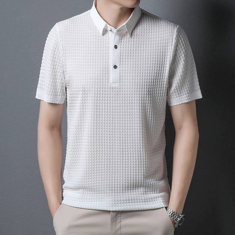 2022 Waffle POLO Shirts for Men Summer Short Sleeve Casual T-shirt Fashion Lapel Tee Tops Business Social Polos Camisa Hombre
2022 Waffle POLO Shirts for Men Summer Short Sleeve Casual T-shirt Fashion Lapel Tee Tops Business Social Polos Camisa Hombre