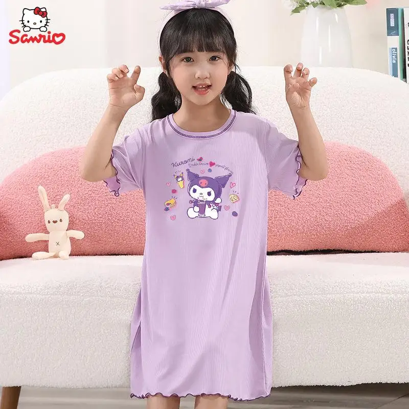 Kawaii Sanrio Hellokitty Kuromi My Melody Nightdress Pajamas Anime Short-Sleeved Thin Section Soft Loose Cute Children's Pajamas
Kawaii Sanrio Hellokitty Kuromi My Melody Nightdress Pajamas Anime Short-Sleeved Thin Section Soft Loose Cute Children's Pajamas