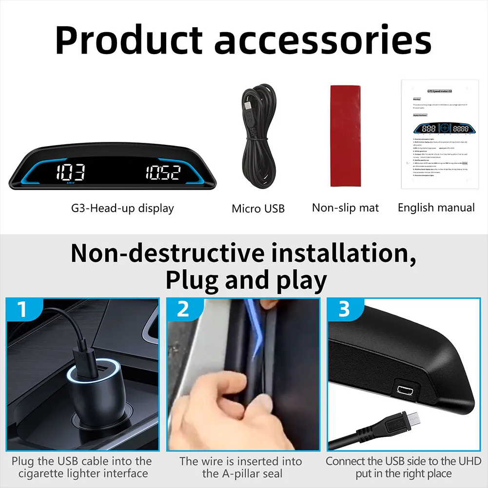 1PCS Black Car Turck Digital GPS HUD Head Up Display Speedometer Speed Alarm Odometer Universal High Quality
1PCS Black Car Turck Digital GPS HUD Head Up Display Speedometer Speed Alarm Odometer Universal High Quality