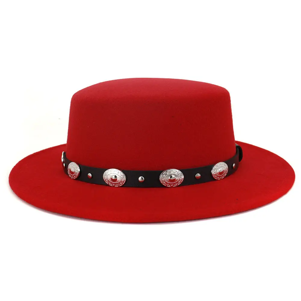 2022 New Fedoras Hats For Women Men Woolen Jazz Hat Flat Top Cap Fashion Big Brim Hat Autumn and Winter Fashionable Panama Cap
2022 New Fedoras Hats For Women Men Woolen Jazz Hat Flat Top Cap Fashion Big Brim Hat Autumn and Winter Fashionable Panama Cap