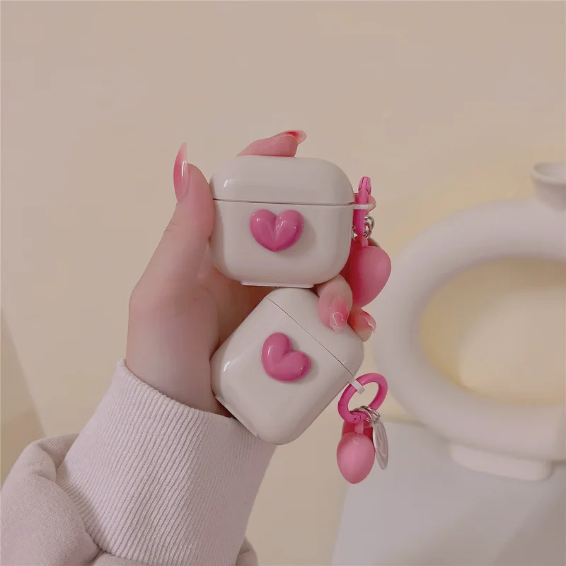 3D Heart Love Cute Silicone Earphone Accessories Case for AirPods Pro 2 3 Air Pods Cover Case Creative Smile Ornament Keyring
3D Heart Love Cute Silicone Earphone Accessories Case for AirPods Pro 2 3 Air Pods Cover Case Creative Smile Ornament Keyring