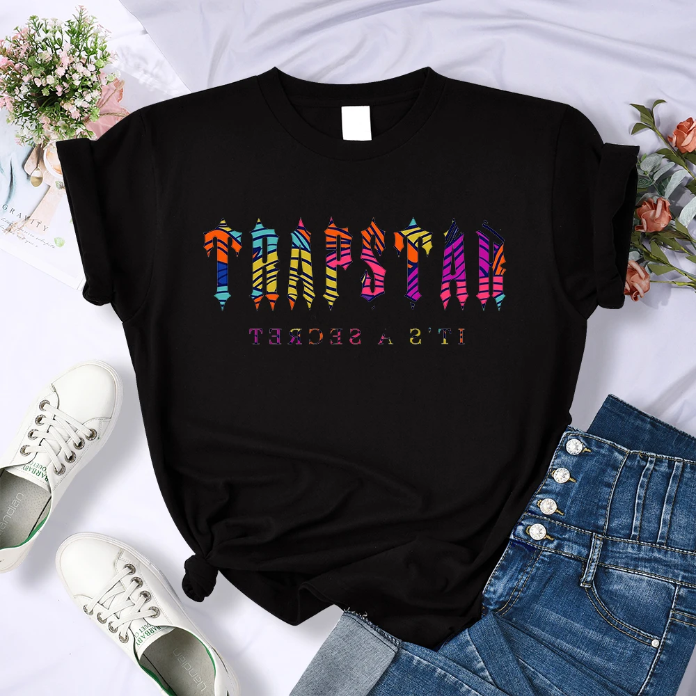 Trapstar Fashion Casual T-Shirt Women Summer O-Neck Short Sleeve Breathable Personality Streetwear Soft Comfortable Tops Female
Trapstar Fashion Casual T-Shirt Women Summer O-Neck Short Sleeve Breathable Personality Streetwear Soft Comfortable Tops Female