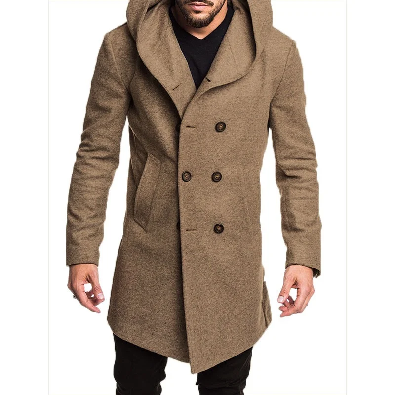 Winter Autumn 2021 New Men's Woolen Coat Blends Warm Casual Hooded Men Double-breasted Trench British Style Slim Solid Overcoats
Winter Autumn 2021 New Men's Woolen Coat Blends Warm Casual Hooded Men Double-breasted Trench British Style Slim Solid Overcoats