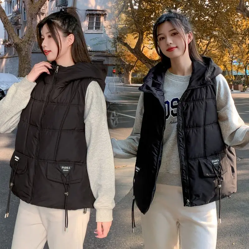 Fashion Women's Vests Autumn Winter 2023 New Coat Female Vest Warm Hooded Lady Jacket
Fashion Women's Vests Autumn Winter 2023 New Coat Female Vest Warm Hooded Lady Jacket