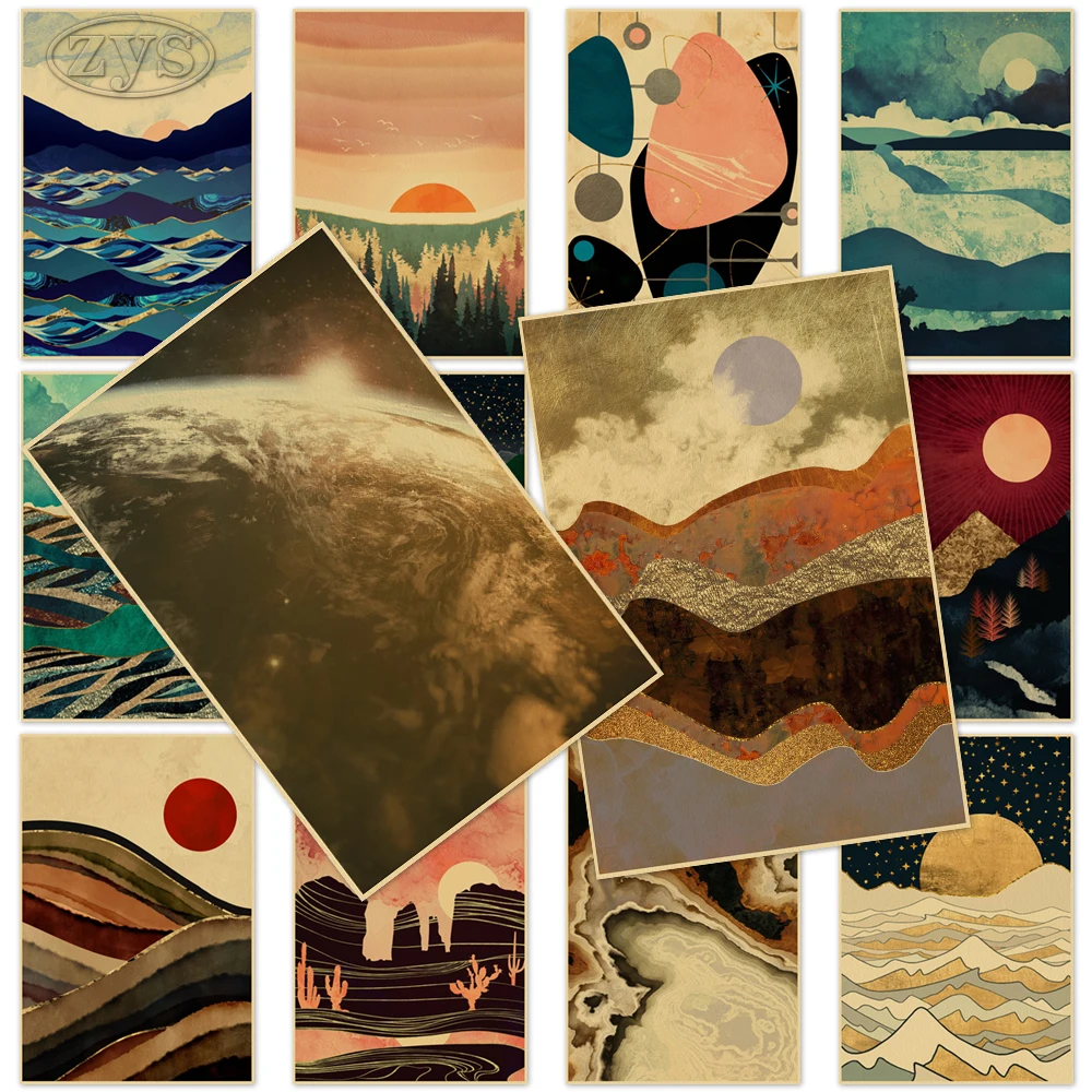 Landscape Poster Paintings Nordic Style Kraft Paper Classic Wall Artwork Prints Vintage Home Decor Birthday Present Kids Room
Landscape Poster Paintings Nordic Style Kraft Paper Classic Wall Artwork Prints Vintage Home Decor Birthday Present Kids Room