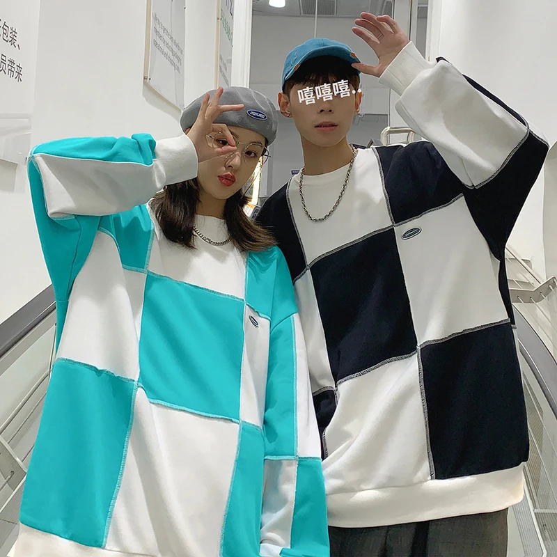 New Plaid Patchwork Oversize Women Streetwear Hip Hop Sweatshirts Unisex Men Pullover Topwear Shirt Couple Casual Autumn Winter
New Plaid Patchwork Oversize Women Streetwear Hip Hop Sweatshirts Unisex Men Pullover Topwear Shirt Couple Casual Autumn Winter
