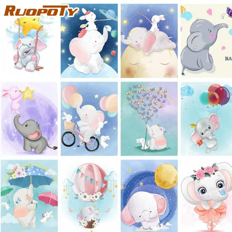 RUOPOTY Full Square Diamond Painting Cute Elephants 5D DIY Diamond Embroidery Mosaic Animal Full Square Round Cross Stitch
RUOPOTY Full Square Diamond Painting Cute Elephants 5D DIY Diamond Embroidery Mosaic Animal Full Square Round Cross Stitch