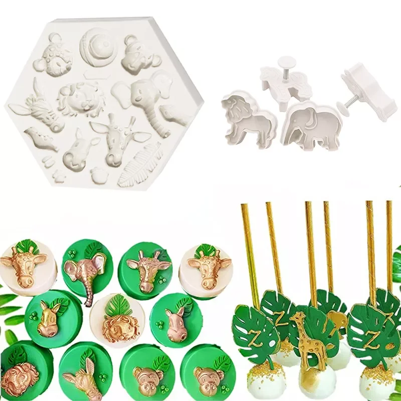 Jungle Safari Animal Silicone Cake Mould 3D Safari Animal Shape Fondant Cake Mousse Baking Mold for Birhtday Party Baby Shower
Jungle Safari Animal Silicone Cake Mould 3D Safari Animal Shape Fondant Cake Mousse Baking Mold for Birhtday Party Baby Shower