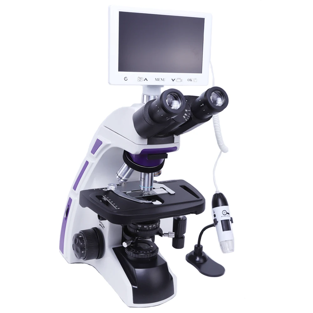 Hot Sale LCD Display Screen Achromatic Optics Microscope Trinocular Biological Microscope With LED Lamp
Hot Sale LCD Display Screen Achromatic Optics Microscope Trinocular Biological Microscope With LED Lamp