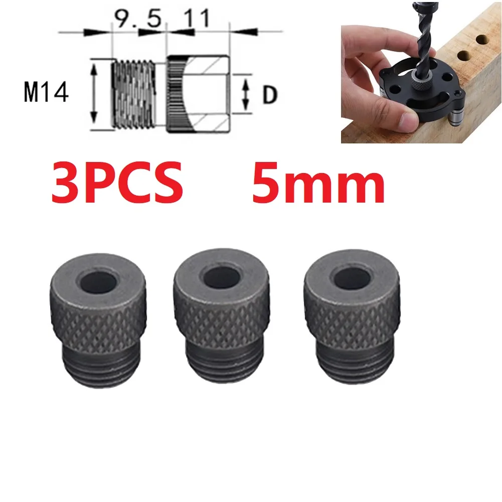 3PCS 5mm Drill Sleeve Bushing M14 High Carbon Steel Drill Chuck Adapter Sleeve For Woodworking Hole Drilling Bit Hole Puncher
3PCS 5mm Drill Sleeve Bushing M14 High Carbon Steel Drill Chuck Adapter Sleeve For Woodworking Hole Drilling Bit Hole Puncher