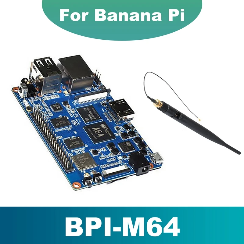 For Banana Pi BPI M64 Open Source Hardware Board+Antenna 2G DDR3+8G EMMC Quad Core A64 64-Bit Motherboard
For Banana Pi BPI M64 Open Source Hardware Board+Antenna 2G DDR3+8G EMMC Quad Core A64 64-Bit Motherboard