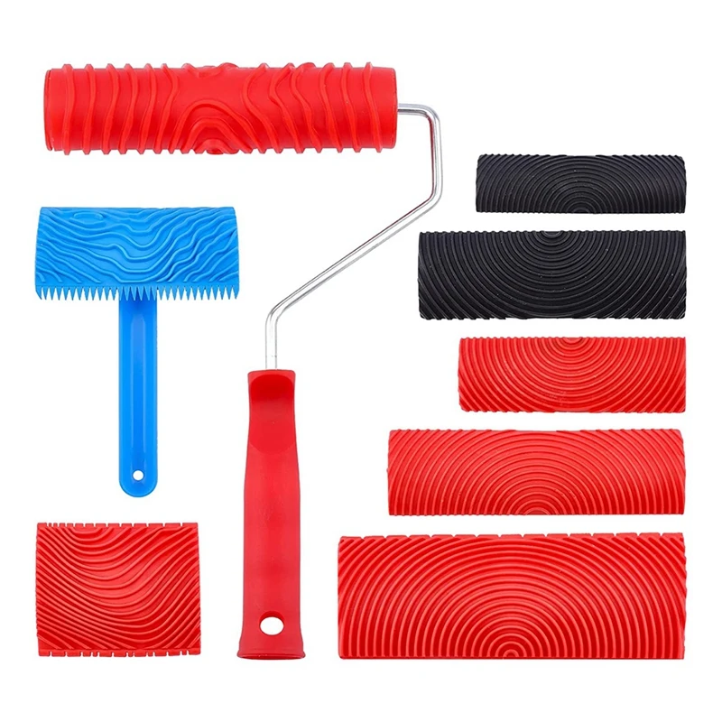 Rubber Wood Grain Painting Tool House Paint Rollers With Handle For Painting Wall Decoration
Rubber Wood Grain Painting Tool House Paint Rollers With Handle For Painting Wall Decoration
